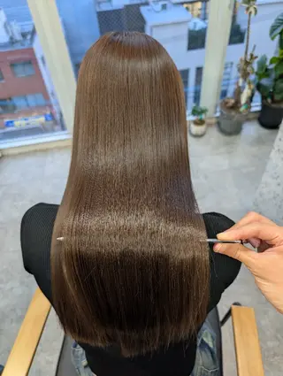 ロング 髪質改善.縮毛矯正 ×韓国ヘアyukiのヘアスタイル