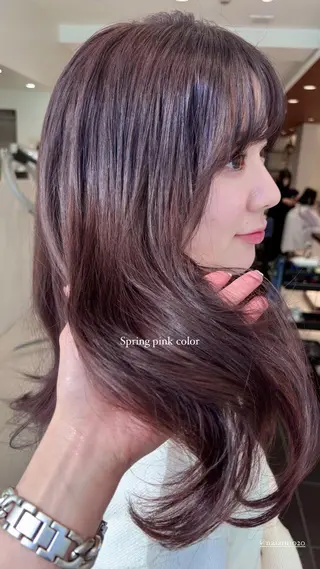 ミディアム カラー BiBi 武田 あやのヘアスタイル