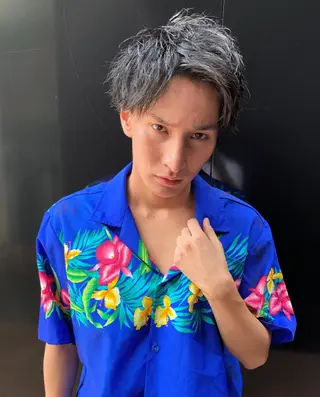 ショート カラー パーマ ヘアアレンジ メンズ 野木 良平のヘアスタイル