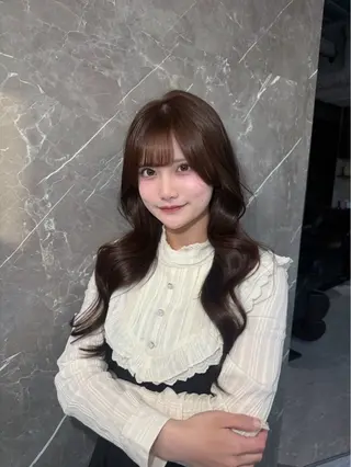 ロング カラー caho/大阪梅田 韓国ヘア♡のヘアスタイル