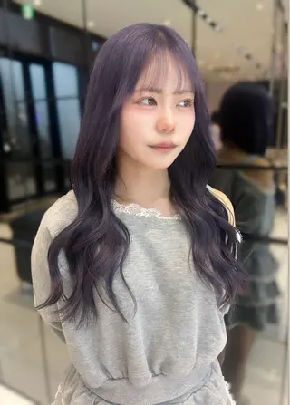 ロング カラー 吉祥寺Yuuka韓国 ハイトーンカラー🎀のヘアスタイル
