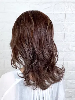 セミロング カラー 髪質改善縮毛矯正 美容師✂️山崎竜二のヘアスタイル