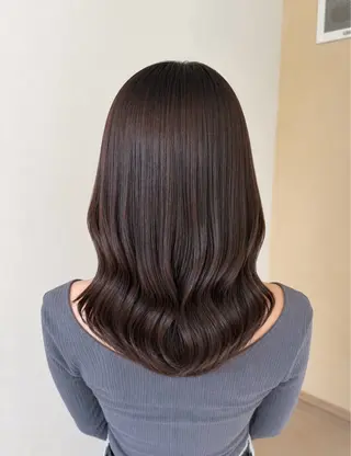 セミロング カラー 艶カラー／ 朝香のヘアスタイル
