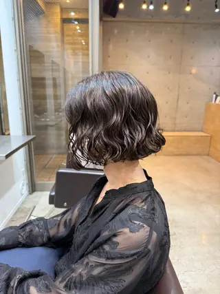 ミディアム 🌿朝5分でお洒落 パーマスタイル🌿のヘアスタイル
