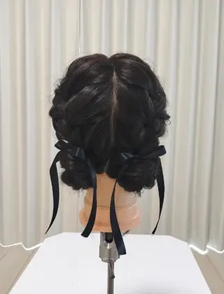 ヘアアレンジ セミロング vizz SAKIのヘアスタイル