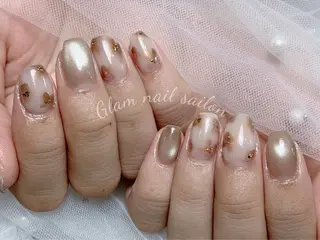 ネイル エツメ💅 長さ出し🎀デザインのネイルデザイン