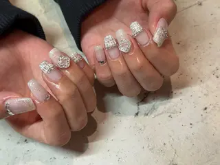 ネイル 韓国/ワンホン/長さ 出しつけ放題🎀のネイルデザイン
