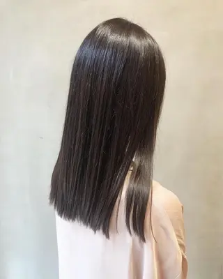 セミロング カラー ヘアアレンジ 酸性縮毛矯正🧴韓国 レイヤー/髪質改善のヘアスタイル