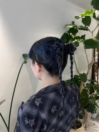 ロング ボブパーマ／アレンジ Onのヘアスタイル