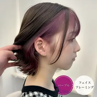 ショート カラー アンブレラカラー💫 フェイスフレーミングのヘアスタイル