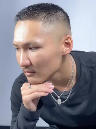 ショート メンズ フェード×パーマ 🌟れな🌟のヘアスタイル