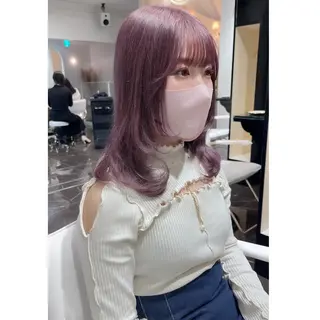 セミロング カラー miyu /トレンド カラー×艶髪のヘアスタイル