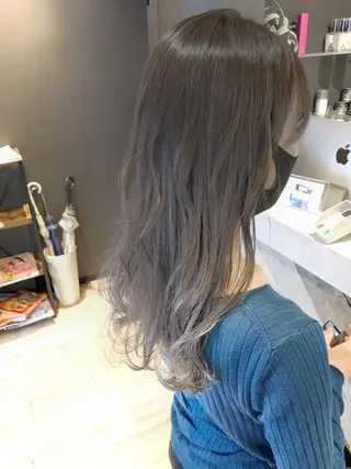 セミロング カラー 土谷 敦郎のヘアスタイル