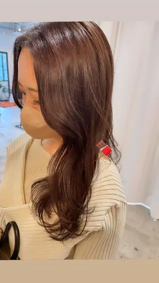 セミロング カラー ヘアアレンジ REONA🪽✨薬院 レイヤーカット🫧のヘアスタイル