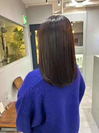 ミディアム カラー きよはらちさき🍑 柔らかカラー🌱🫧のヘアスタイル
