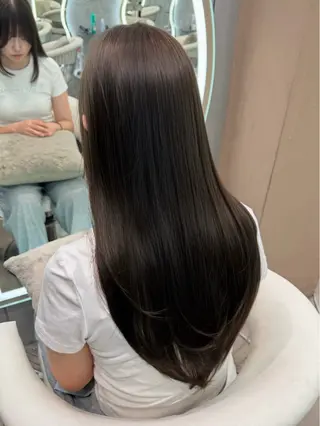 ロング カラー ヘアアレンジ 大宮縮毛矯正🩵 レイヤー 佐藤和のヘアスタイル