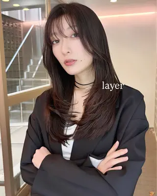 セミロング 表参道レイヤーカット 髪質改善山岸季生のヘアスタイル