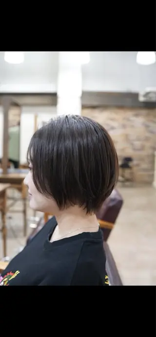 ショート カラー 小顔ショート🏅/ 透明感カラー/みらいのヘアスタイル