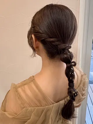 ロング ヘアアレンジ natsumi🍊 /ヘアセットのヘアスタイル