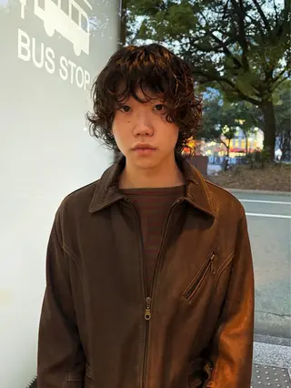 パーマ メンズ キッズ 松本 雪愛のヘアスタイル