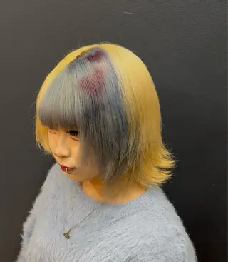 ショート カラー ハイトーン、カラー 特化⟡.·すわ☁️のヘアスタイル