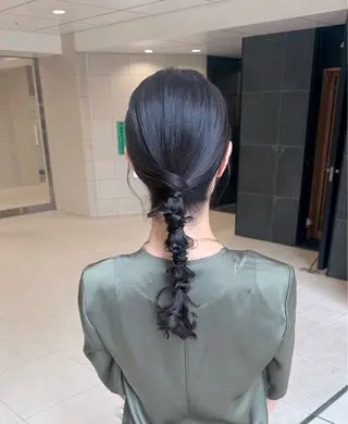 ヘアアレンジ 再現性重視ショート/ レイヤー/ヘアセットのヘアスタイル