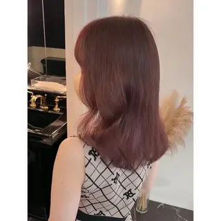 セミロング カラー miyu /トレンド カラー×艶髪のヘアスタイル