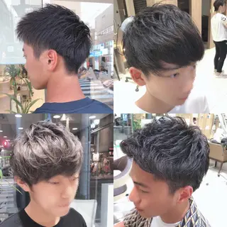 ショート カラー パーマ ヘアアレンジ メンズ メンズパーマ特化/ メッシュ/薫/店長のヘアスタイル