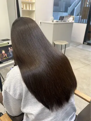 ロング パーマ 🍒モテ暖色カラー × うる艶✧ ゆなのヘアスタイル