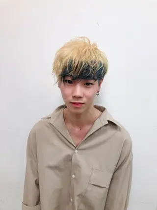ショート カラー パーマ メンズ 千葉 恭兵のヘアスタイル