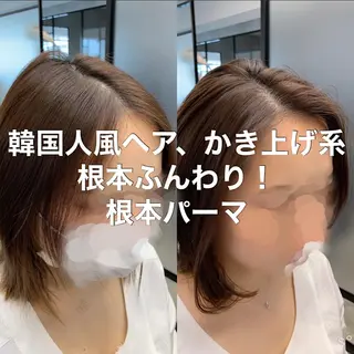ロング パーマ 前髪顔周りカット 沼田 拓斗のヘアスタイル
