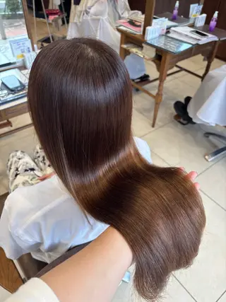 ロング パーマ ハイトーン/寒色系 カラー/Risa🌿のヘアスタイル
