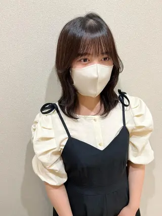 ミディアム カラー 外国人対応 佐久間のヘアスタイル