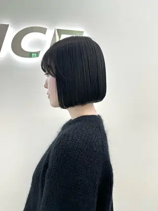 ショート カラー ヘアアレンジ 縮毛矯正🤍 ボブ/ HIKARIのヘアスタイル