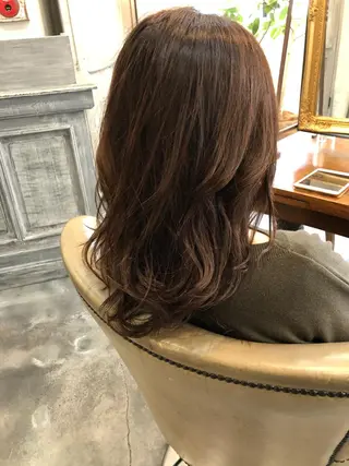 セミロング カラー ヘアアレンジ Gardenhair 小笠原 篤矢のヘアスタイル