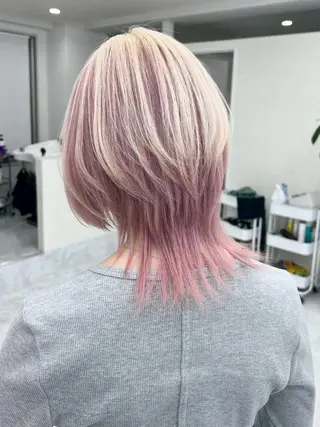ミディアム カラー 髪質改善ストレート髪 質改善カラー特化中崎のヘアスタイル