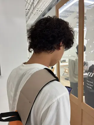 パーマ メンズ メンズカット パーマ[佐橋]のヘアスタイル