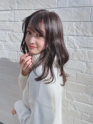 ミディアム カラー パーマ ヘアアレンジ 【公式】amble luxe池袋東口🩷のヘアスタイル
