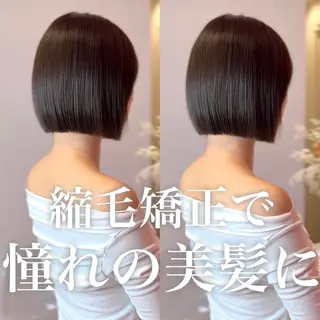 ショート カラー 莉乃/縮毛矯正/髪質 改善/艶カラーのヘアスタイル