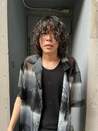 ロング カラー パーマ ヘアアレンジ メンズ 💎髪質改善特化💎 RUITOのヘアスタイル