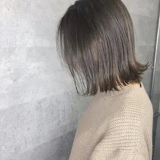 ミディアム カラー 髪質改善 中川 翔のヘアスタイル