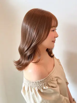 ミディアム カラー 佐藤 悠生 メンズパーマ.カットのヘアスタイル