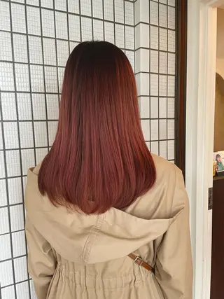 セミロング カラー ベージュカラー🧸 伊藤なつみのヘアスタイル