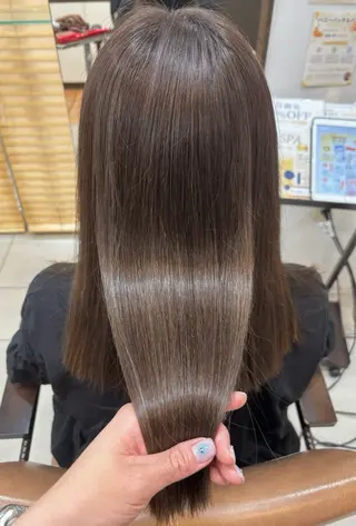 ミディアム カラー 頭皮×髪質改善 透明感カラー💎中村のヘアスタイル