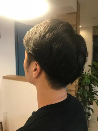 メンズ 暖色カラー🍊 ボブ🌿顔周りcutのヘアスタイル