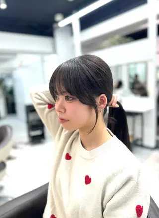 ロング 可愛い顔周りカット お任せください✨中川のヘアスタイル