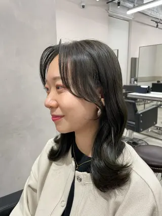 ミディアム ❤︎︎韓国ヘア❤︎︎ 𝑺𝒉𝒊𝒉𝒐のヘアスタイル