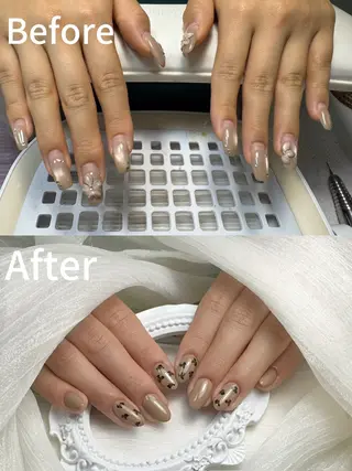 ネイル Yuka 長さ出し&デザインのネイルデザイン