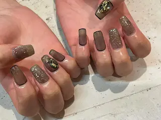 ネイル 韓国/ワンホン/長さ 出しつけ放題🎀のネイルデザイン