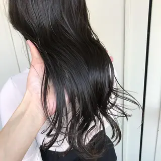 セミロング カラー 【体験】韓国 メイク&ヘア天神のヘアスタイル